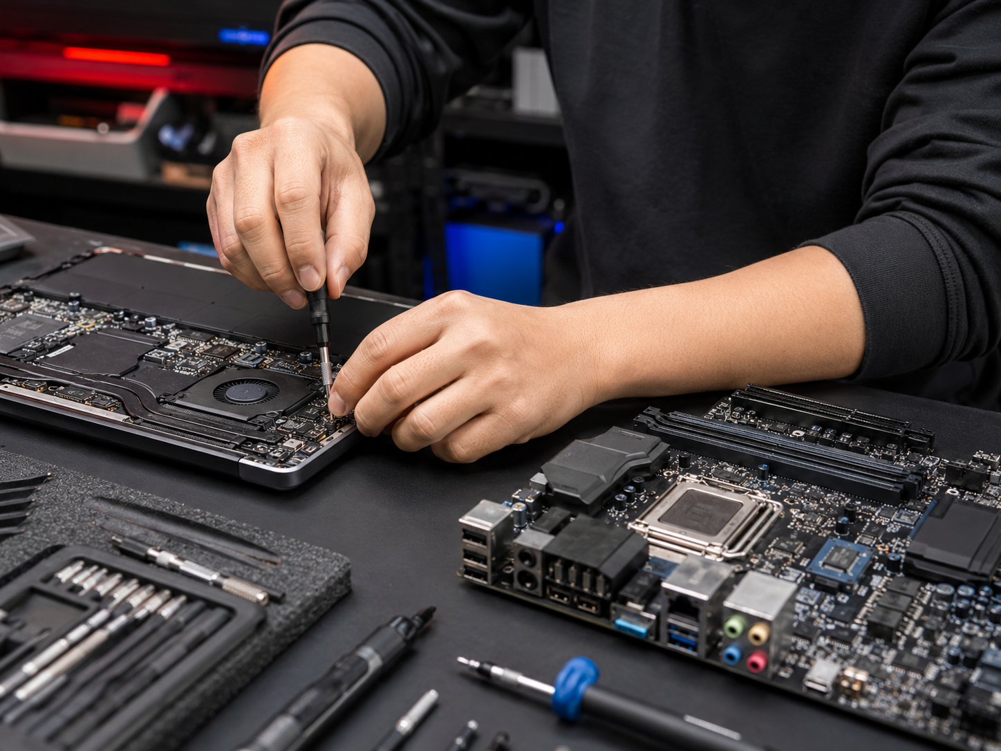Kỹ thuật viên sửa máy tính và laptop